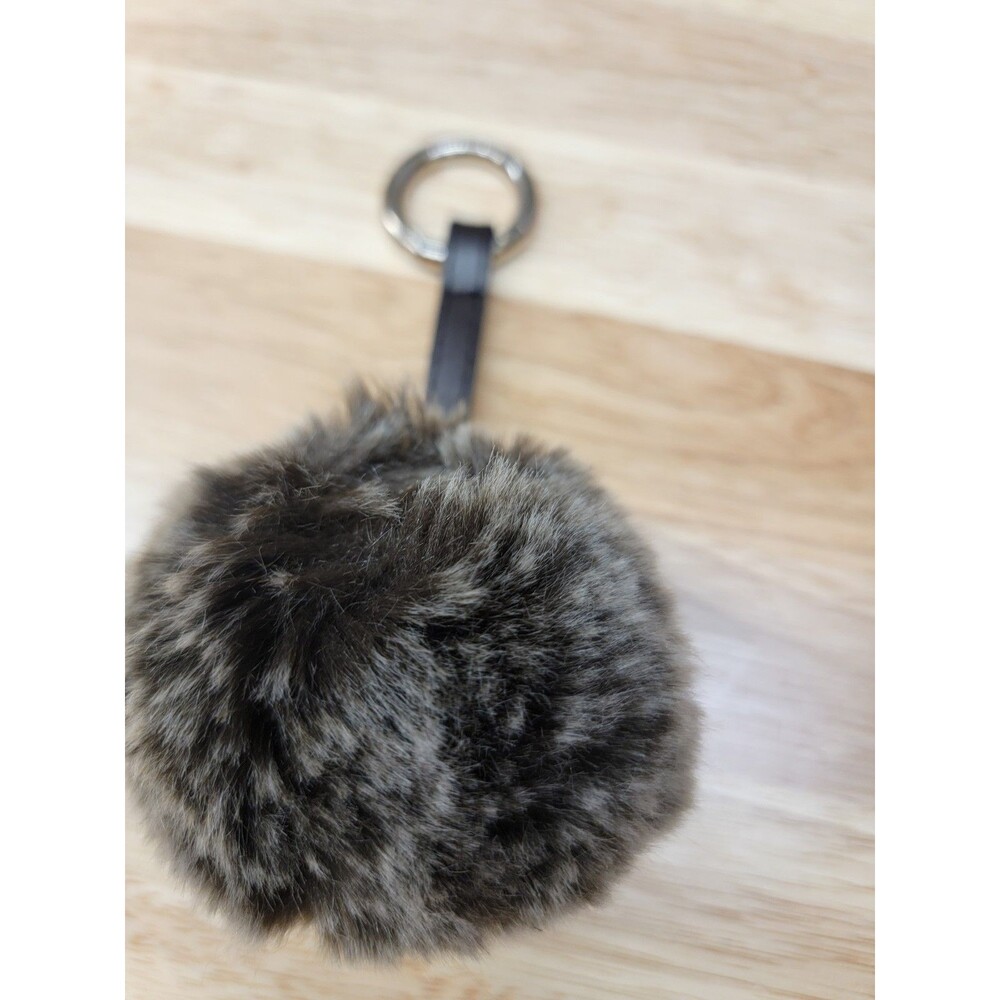 Brown Pom Pom Keychain Accessory